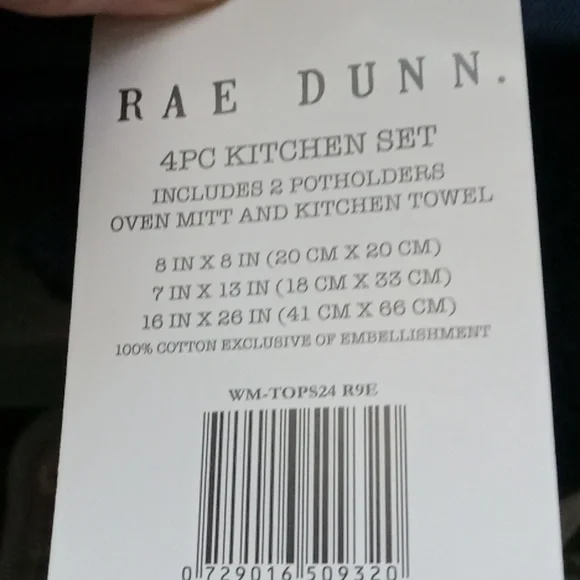 Rae Dunn 4 PC. Kitchen Set Navy Blue